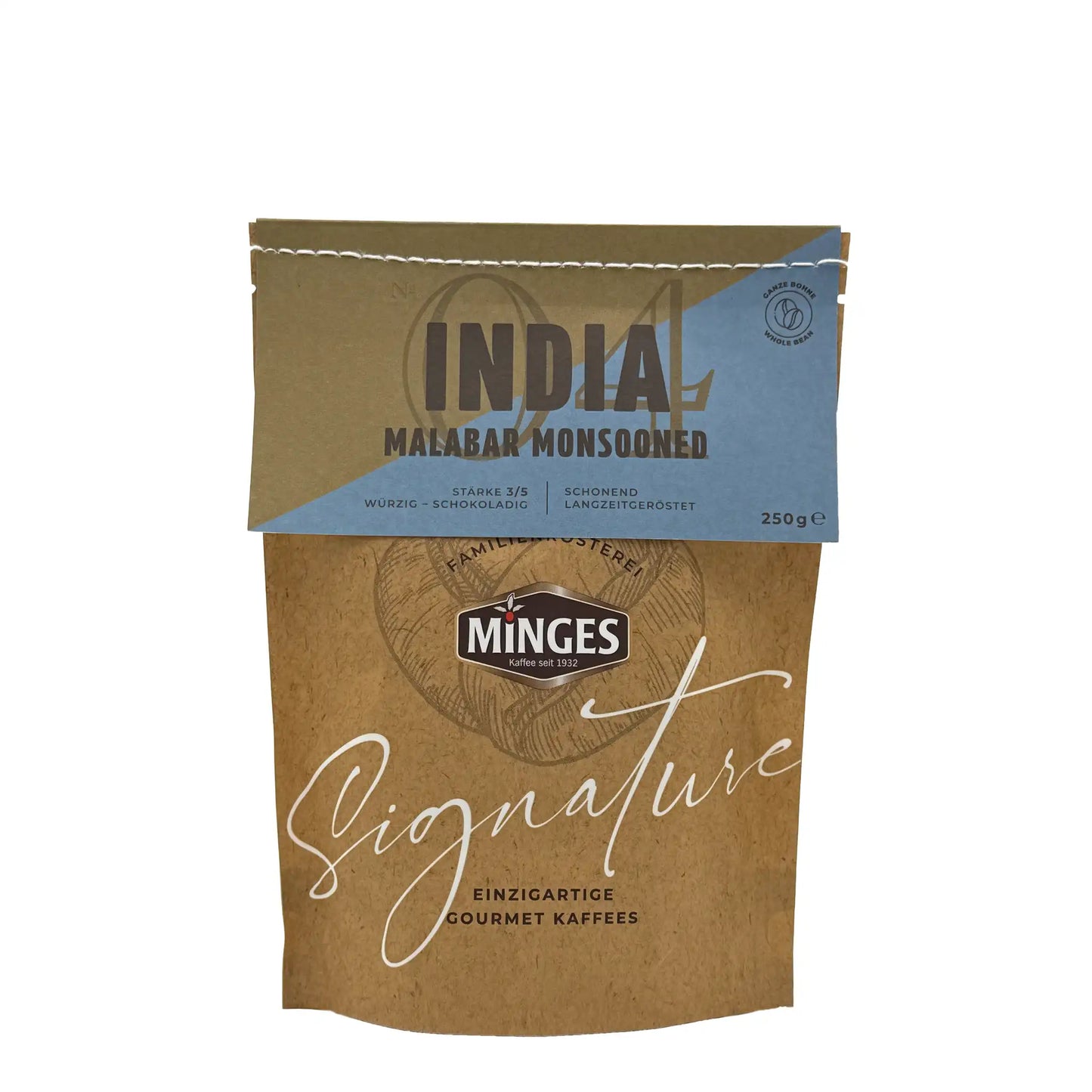 Minges Origins India Malabar Monsooned (ganze Bohne, 250 g)