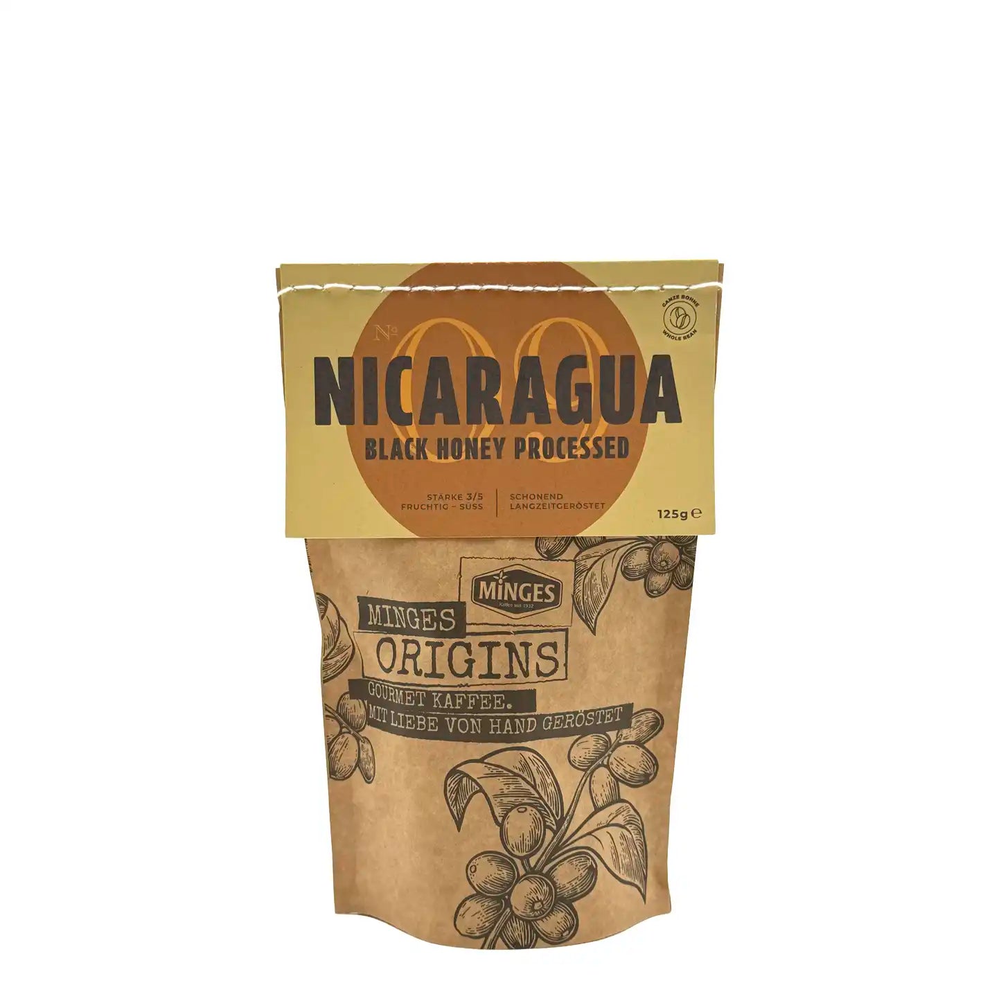 Minges Origins Nicaragua Black Honey Processed (ganze Bohne, 125 g)