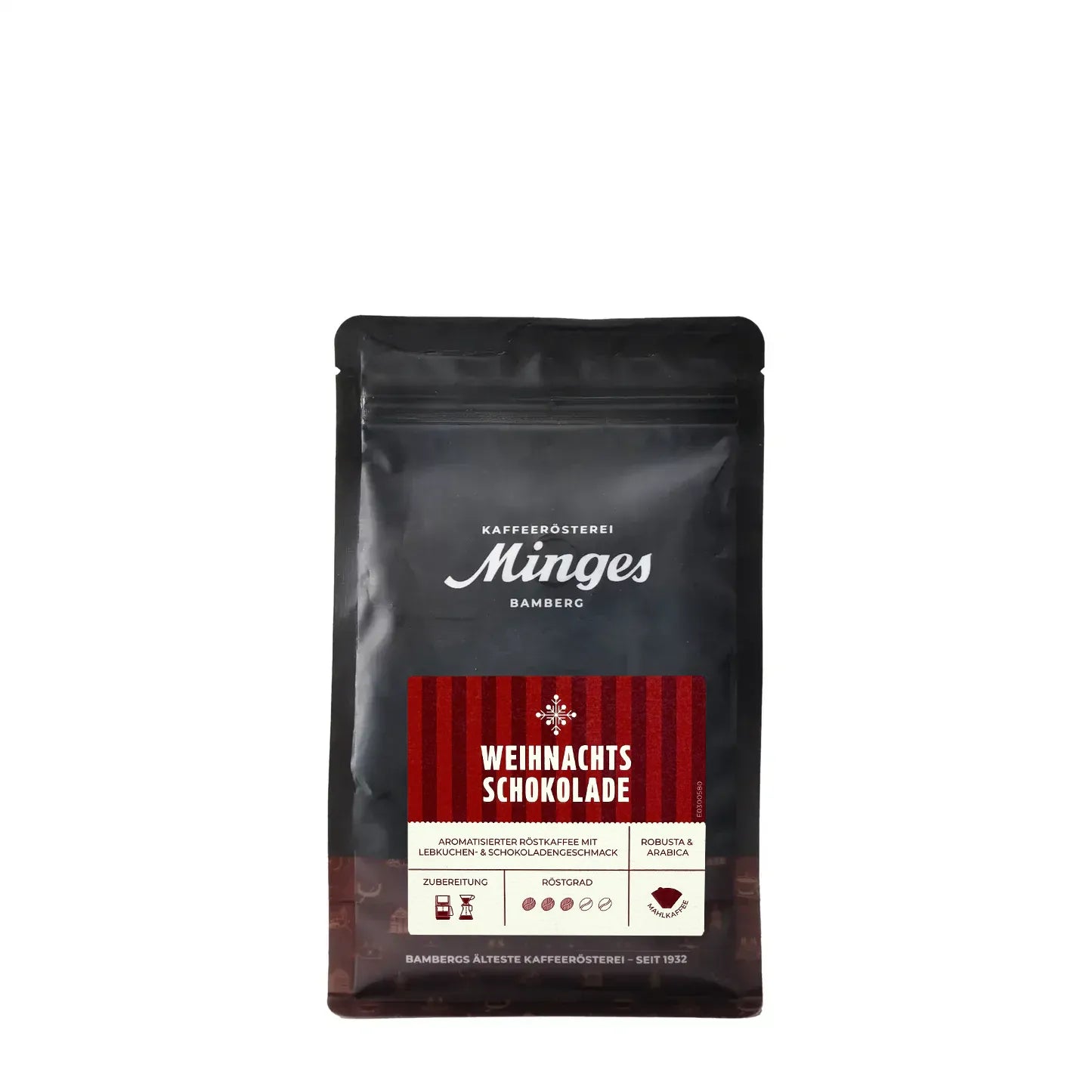 Minges Aromakaffee Weihnachtsschokolade (gemahlen, 250 g)