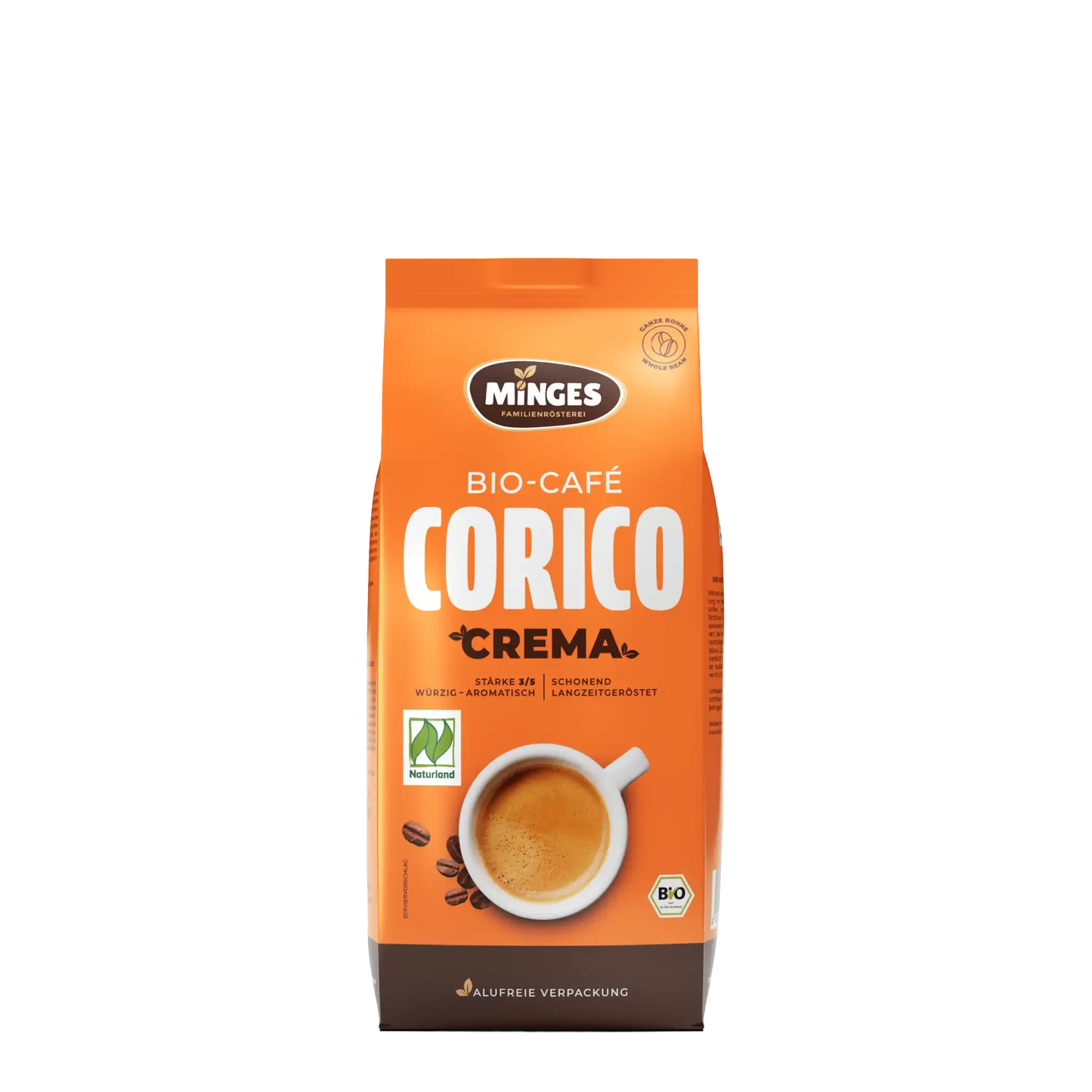 Minges Corico Crema (Bio-Naturland) (ganze Bohne, 500 g)