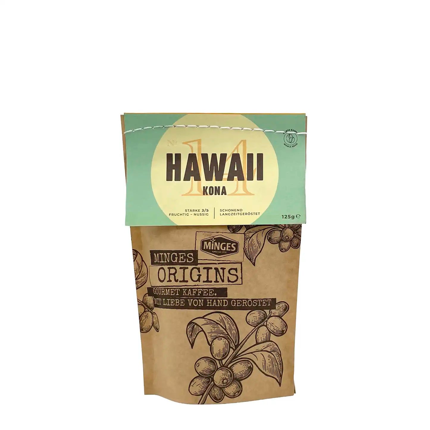 Minges Origins Hawaii Kona (ganze Bohne, 125 g)