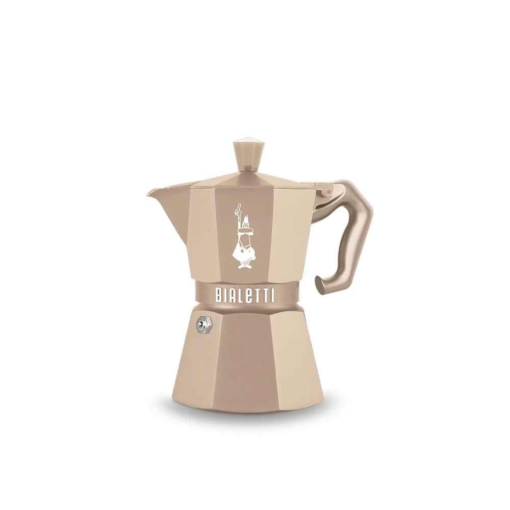 Bialetti Exclusive Moka Induktion, Espressokocher beige (3 Tassen, 130 ml)