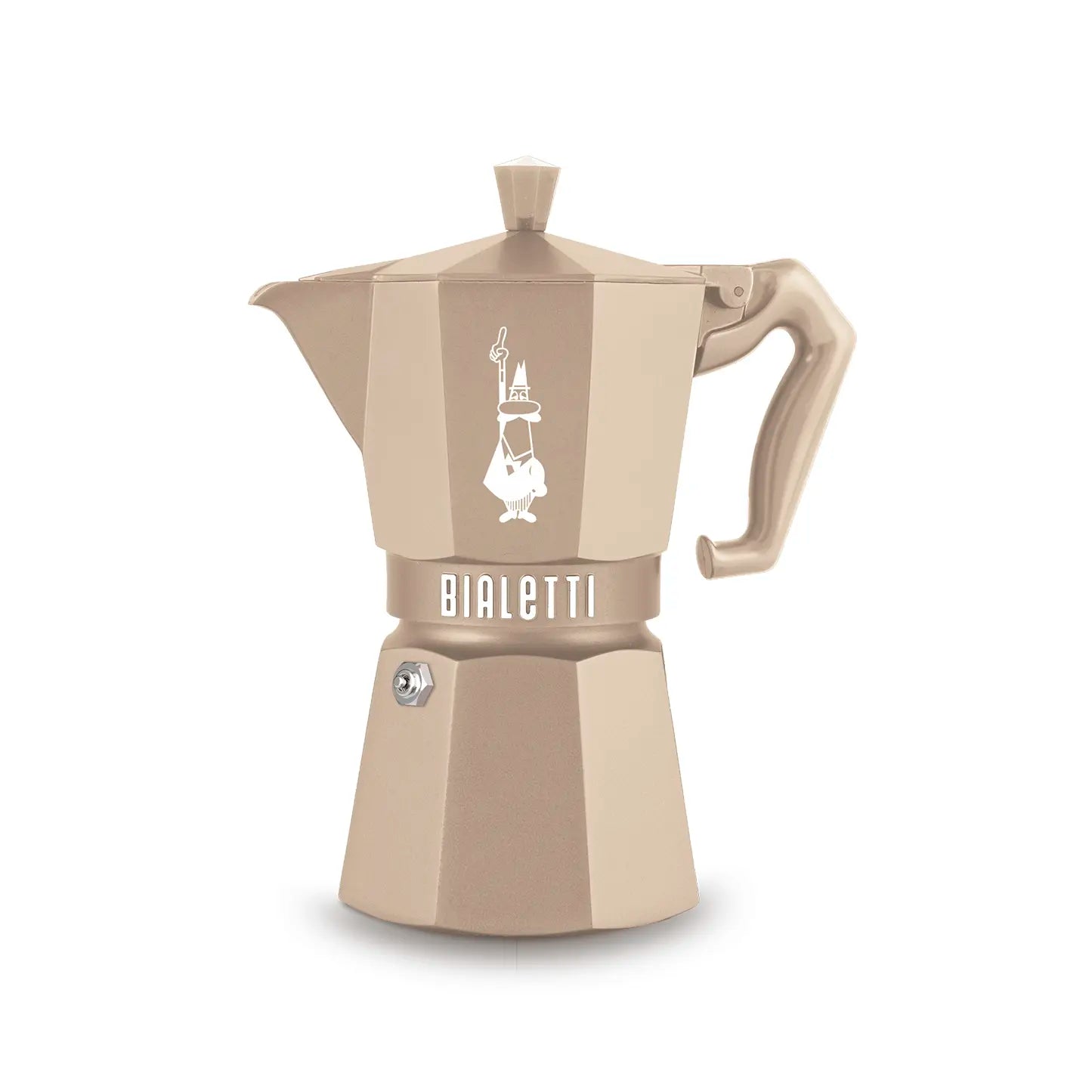Bialetti Exclusive Moka Induktion, Espressokocher beige (6 Tassen, 270 ml)